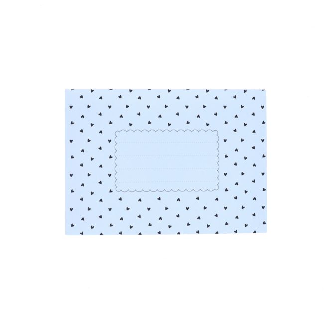 Enveloppe blanche cœurs noirs - image 1