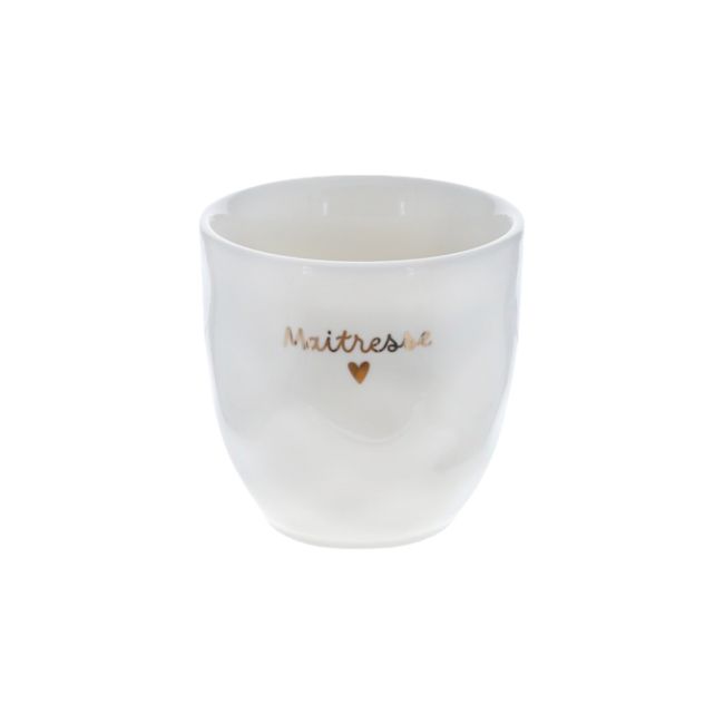 Tasse à café  Maîtresse  cœur doré - image 1