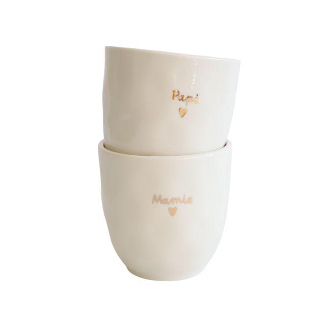Tasse à café papi cœur doré - image 2