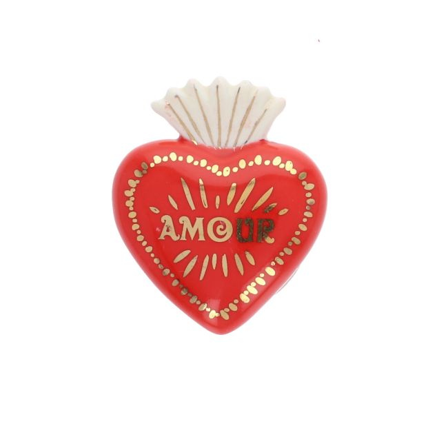 Porte-bonheur en céramique cœur ex-voto Amour - image 2
