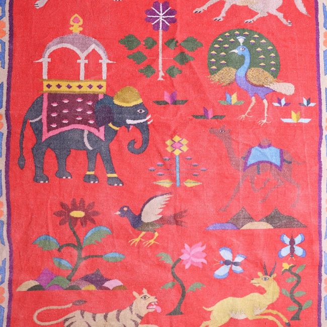Tapis en coton animaux indiens - image 3