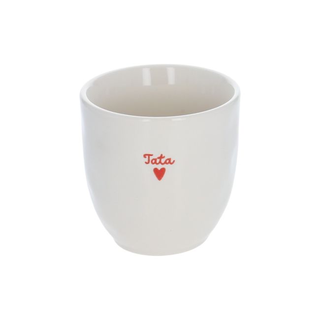 Tasse à café  Tata  cœur rouge en céramique - image 1