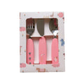 Set de 3 couverts bébé rose - Dans la ferme - image 1