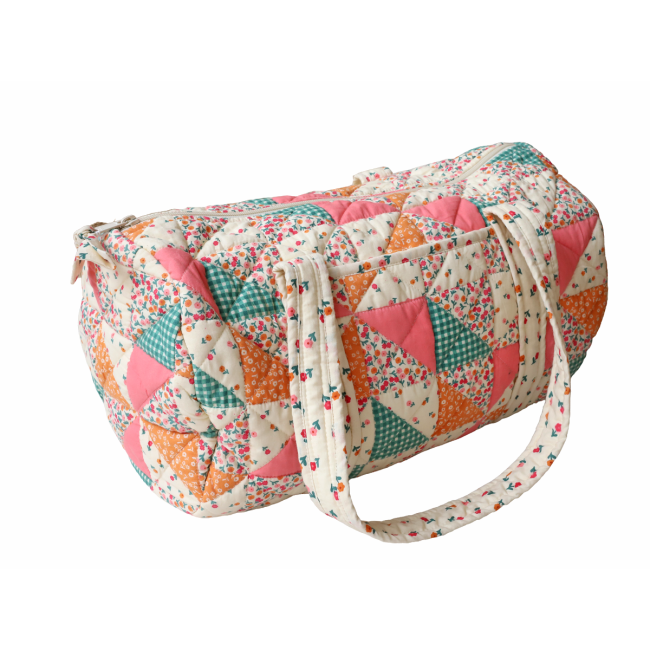Sac à langer patchwork fleuri - Dans la ferme - image 3