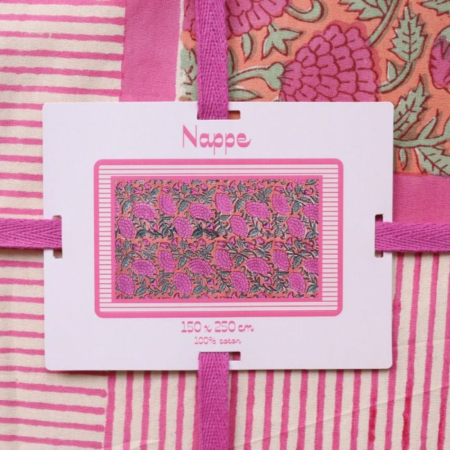 Nappe block print rose - Paraty - image 2