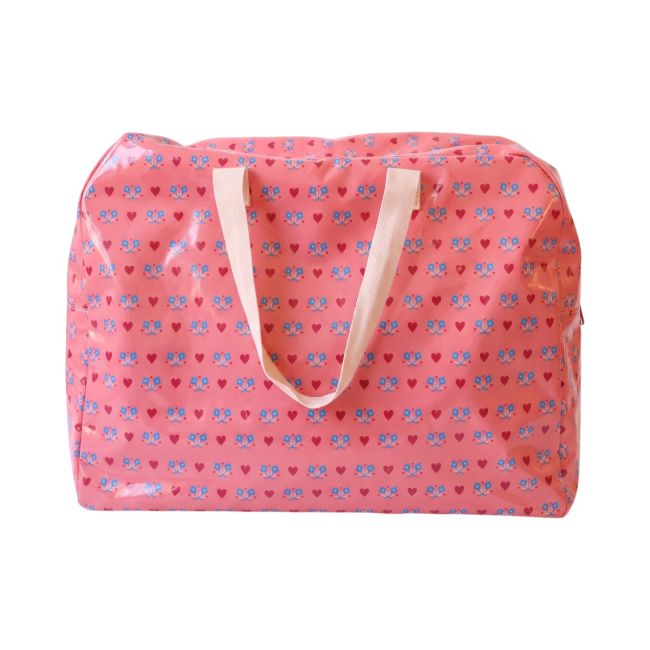 Grand sac de rangement fleuri rose - Marguerite - image 2