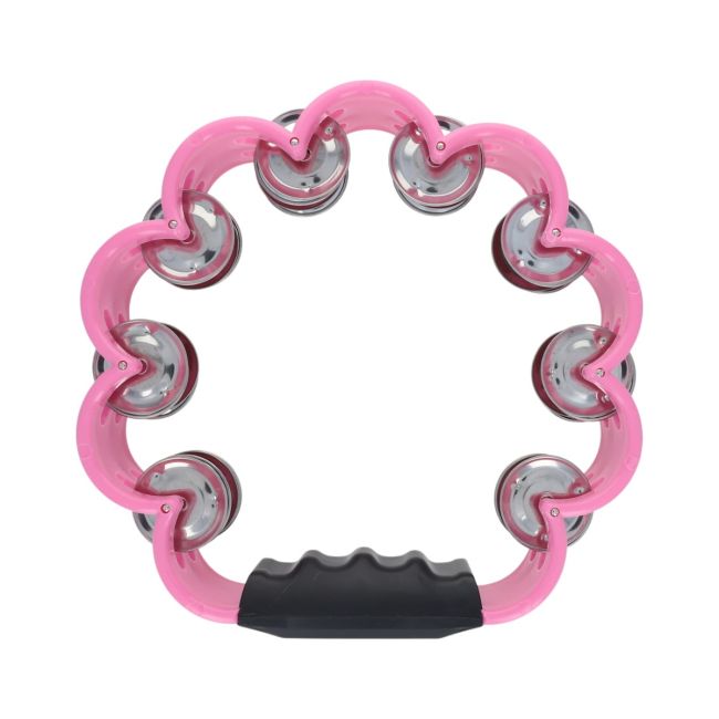 Tambourin cymbalettes fleur rose - image 1