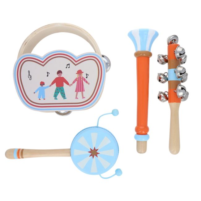 Set de 4 instruments de musique en bois - image 1