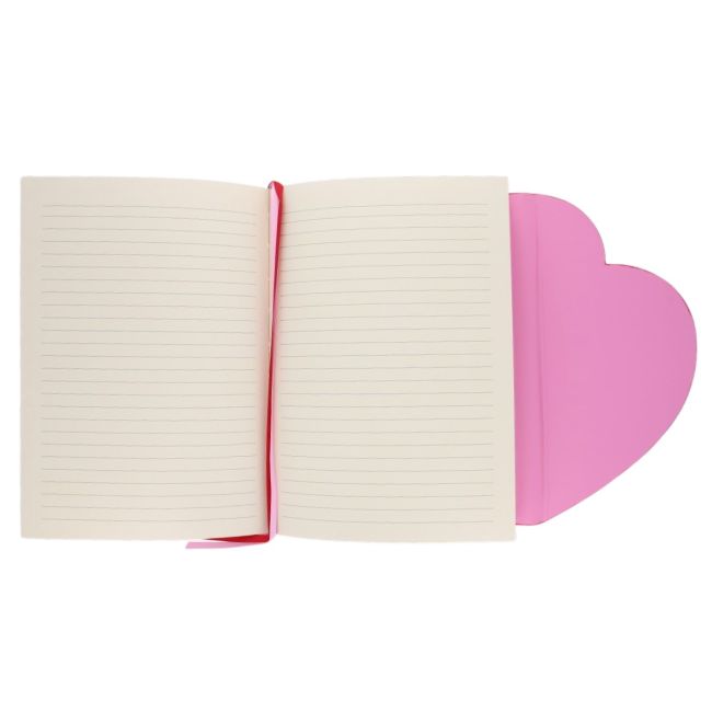 Carnet de notes rose et cœur rouge - image 2