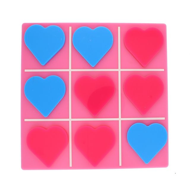 Jeu de morpion cœurs roses et bleus - Marguerite - image 2