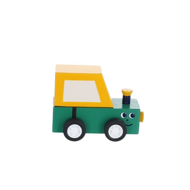 Tracteur bois jaune à remonter - Bip Bip ! - image 2
