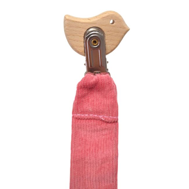 Attache tétine velours rose - Dans la Ferme - image 3