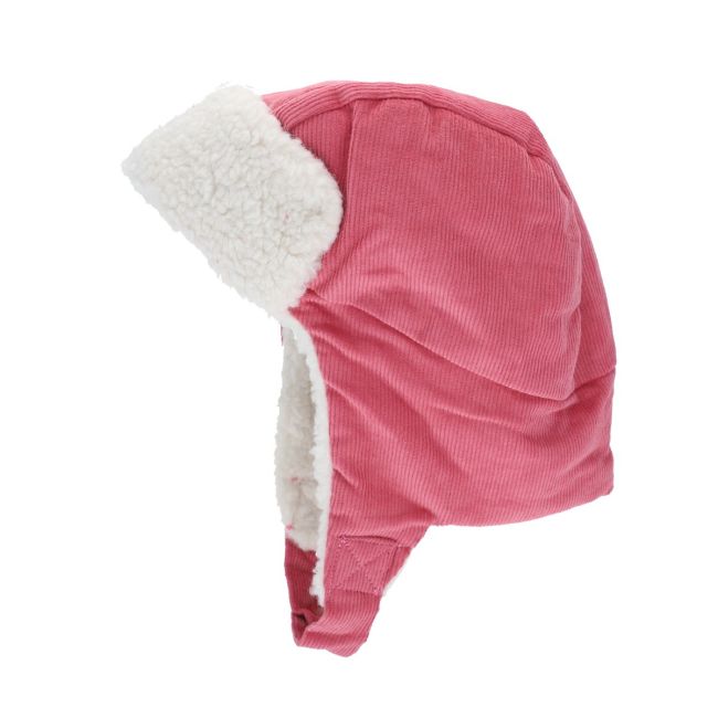 Chapka en sherpa blanc et velours rose - Dans la Ferme - image 2