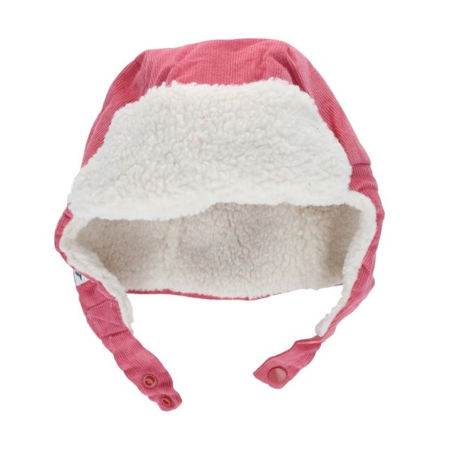 Chapka en sherpa blanc et velours rose - Dans la Ferme - image 3