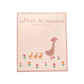 Coffret de naissance bonnet et moufles pointelle fleurie - Dans la Ferme - image 1