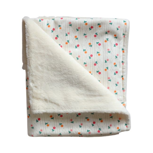 Couverture en fausse fourrure fleurie - Dans la ferme - image 1