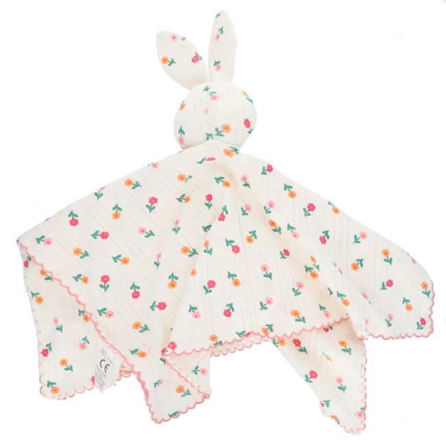 Doudou lapin pointelle fleurie - Dans la ferme - image 3
