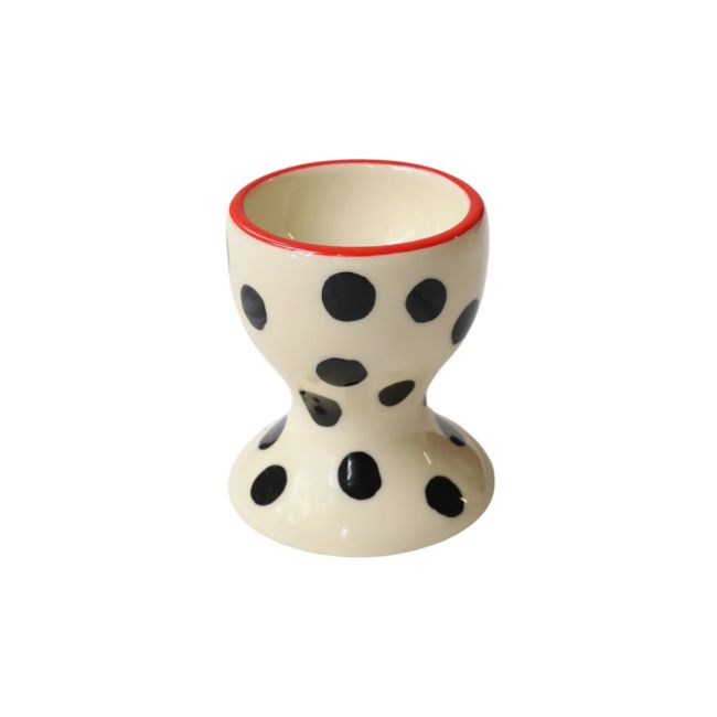 Coquetier en grès à pois - Carmina - image 1