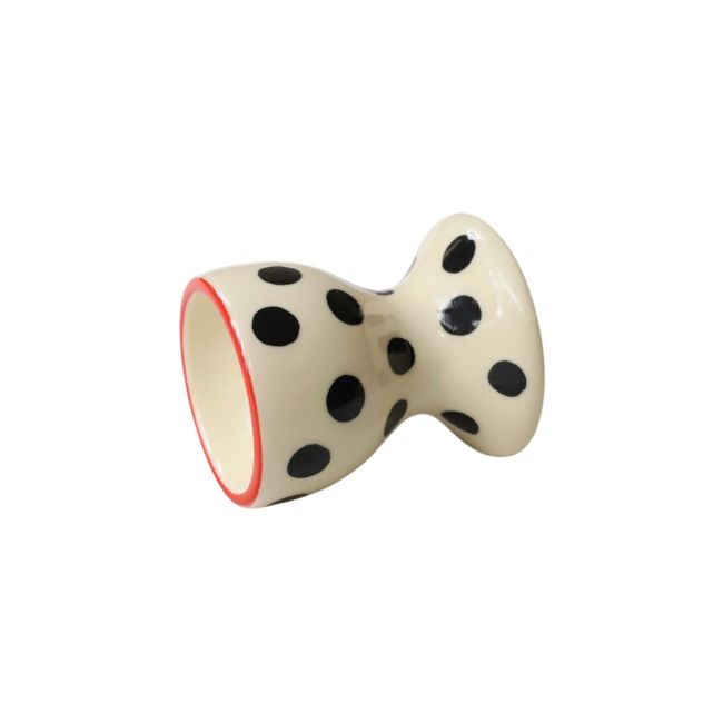 Coquetier en grès à pois - Carmina - image 2