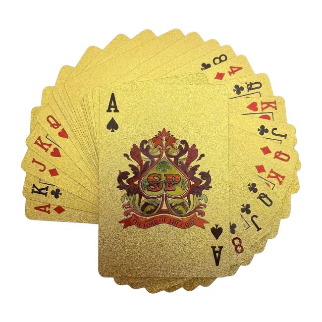 Jeu de 54 cartes doré - La bonne aventure - image 1