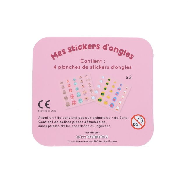 Set de 4 planches de stickers pour ongles fantaisie - image 2