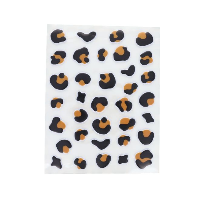 Set de 2 planches de stickers réfléchissants léopard - image 1