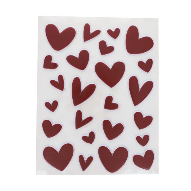 Set de 2 planches de stickers réfléchissants coeurs - image 1