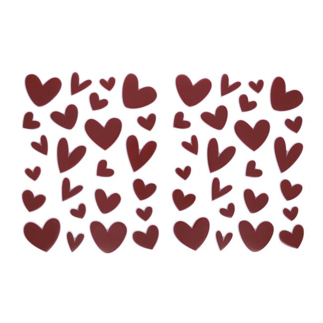 Set de 2 planches de stickers réfléchissants coeurs - image 2