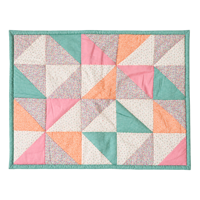 Edredon couverture patchwork fleuri - Dans la ferme - image 3