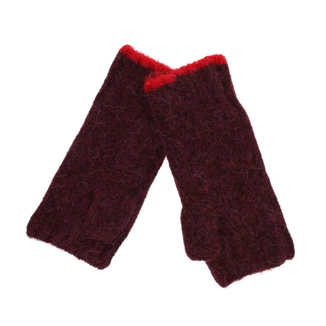 Mitaines femme prune - Carmina - image 2