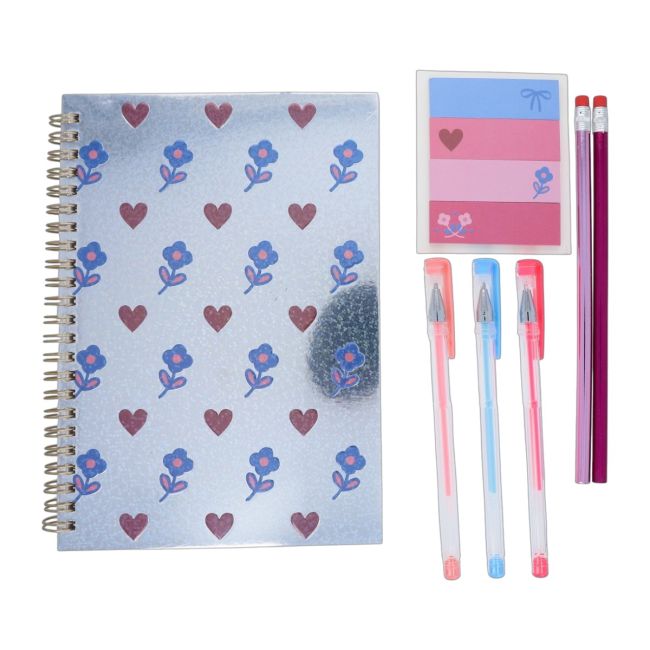 Set de papeterie carnet et crayons - Marguerite - image 2