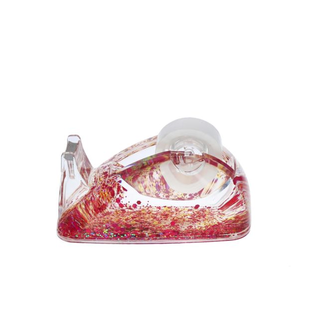 Dévidoir de ruban adhésif à paillettes roses - image 1